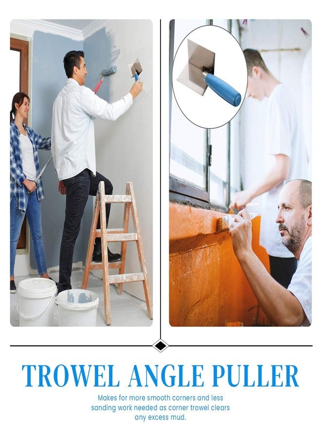 Serplex مجموعة أدوات زوايا الجدران الجافة من سيربلكس®، قطعتان، مجرفة زوايا خارجية وداخلية للجدران الجافة مقاس 3 بوصات، مجرفة زوايا خارجية وداخلية من الفولاذ المقاوم للصدأ للجدران الجبسية، مناسبة لتجصيص الخرسانة. - Image 4